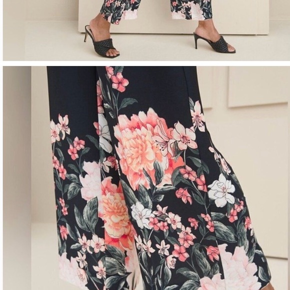 Chico's Black and Red Wide Leg Pants with Floral Embellishments.
Oasis paradise - Picture 3 of 9